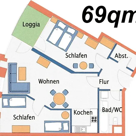 Ferienwohnung Nordseebrandung B2.3 Appartement Cuxhaven